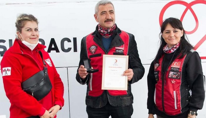 Motosiklet tutkunlarından kan ve kök hücre bağışı