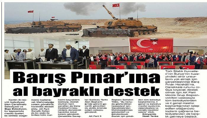Barış Pınar’ına al bayraklı destek