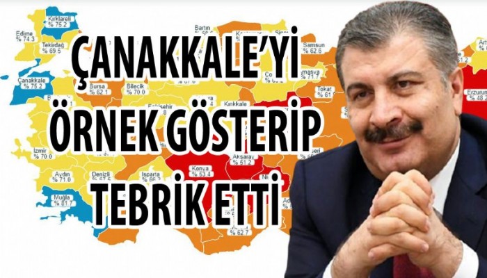 Bakan Koca Çanakkale'yi tebrik edip örnek gösterdi