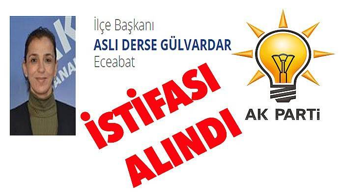 AK Parti Eceabat ilçe başkanın istifası alındı