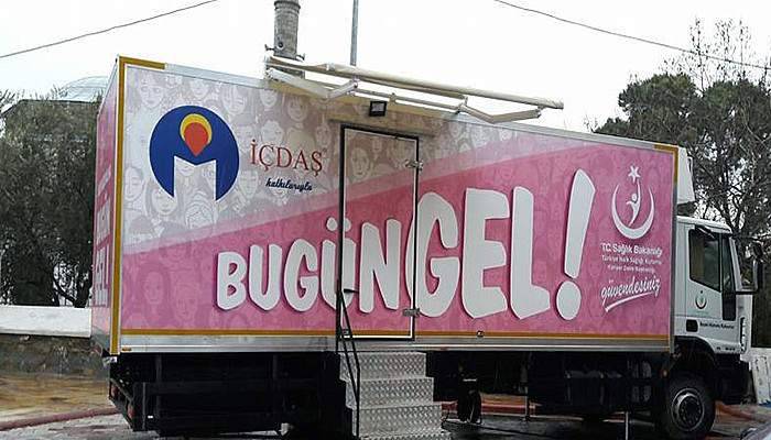 Mobil kanser tarama aracı Çardak'ta