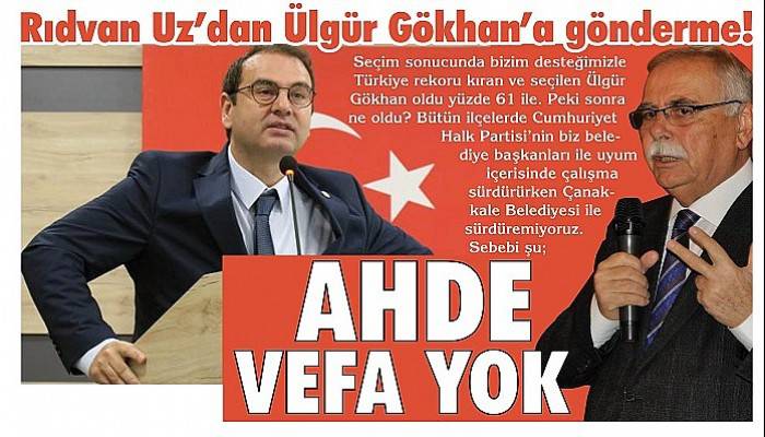 Rıdvan Uz’dan Ülgür Gökhan’a gönderme! (VİDEO)
