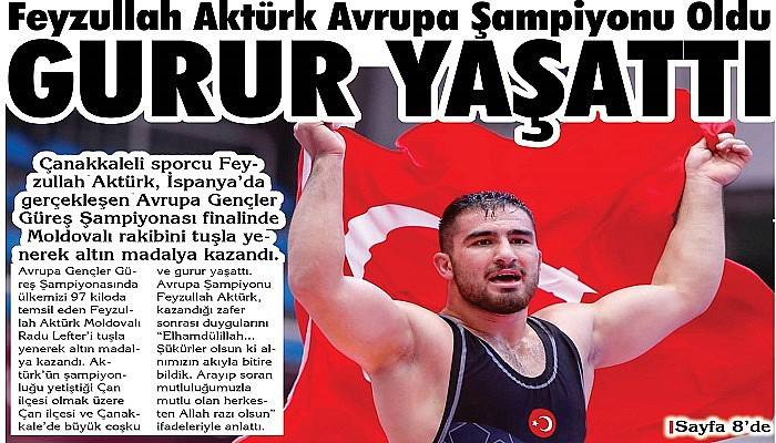 Feyzullah Aktürk Avrupa Şampiyonu Oldu