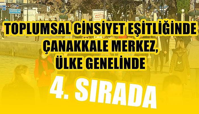 Toplumsal Cinsiyet Eşitliği Endeksi’ne göre Çanakkale Merkez 4.sırada