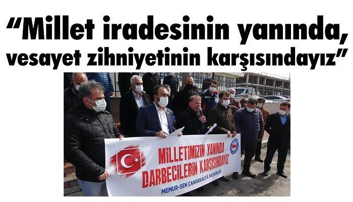 'Millet iradesinin yanında, vesayet zihniyetinin karşısındayız'
