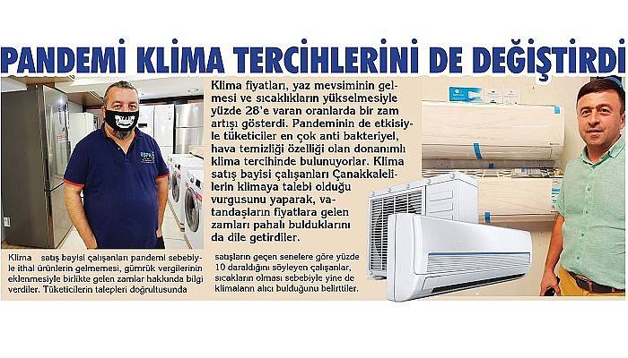 Pandemi klima tercihlerini de değiştirdi