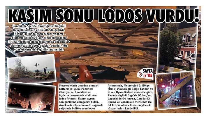 Kuvvetli Lodos Fırtınası Yaşamı Olumsuz Etkiledi!
