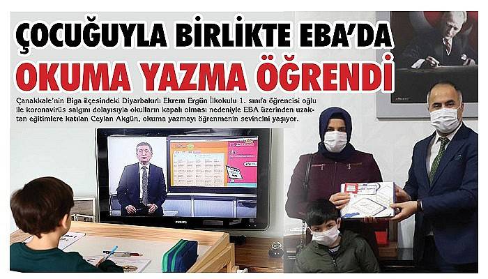 Çocuğuyla Birlikte EBA’da Okuma Yazma Öğrendi