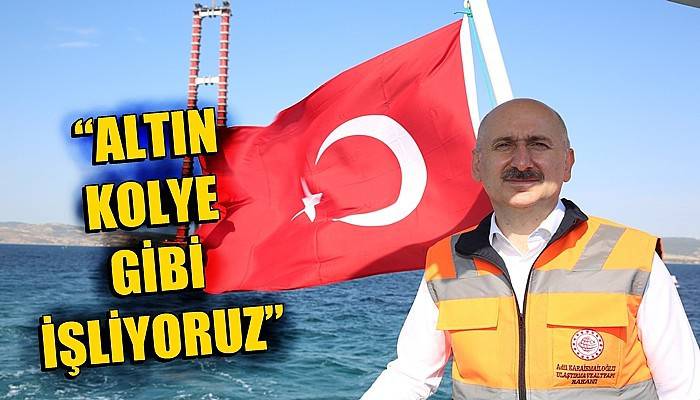 318 metre yükseklikten 1915 Çanakkale Köprüsü inşaatına inceleme