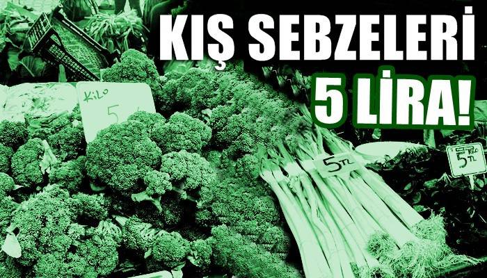 Pazarda kış sebzeleri 5 liradan satışta