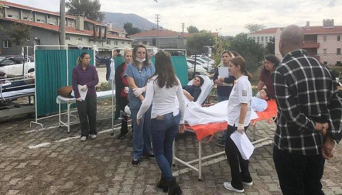 Gökçeada’da deprem tatbikatı