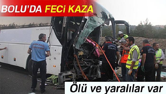 Yolcu otobüsü ile kamyon çarpıştı: 1 ölü, 21 yaralı