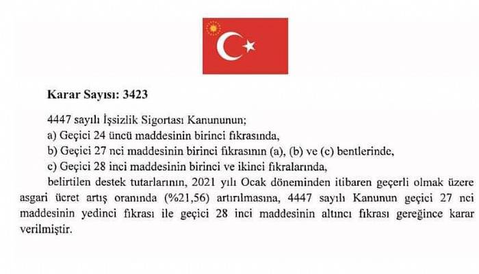 NAKDİ ÜCRET DESTEĞİ ZAMLANDI