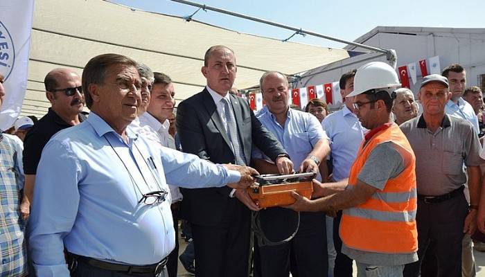 Biga'da kapalı pazar yerinin temeli atıldı