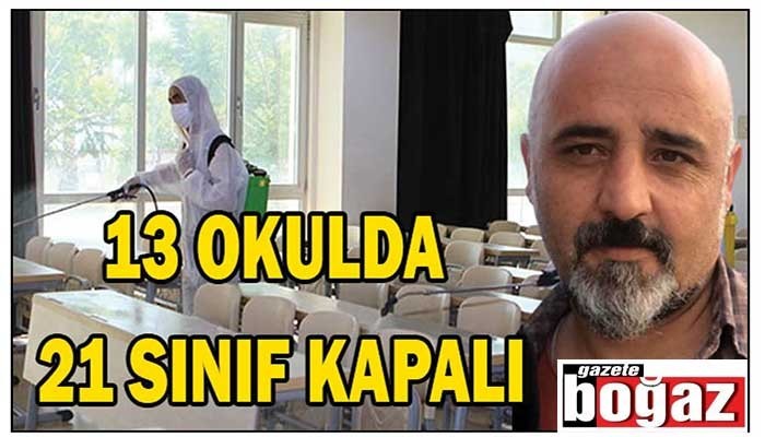 13 okulda 21 sınıf kapalı!