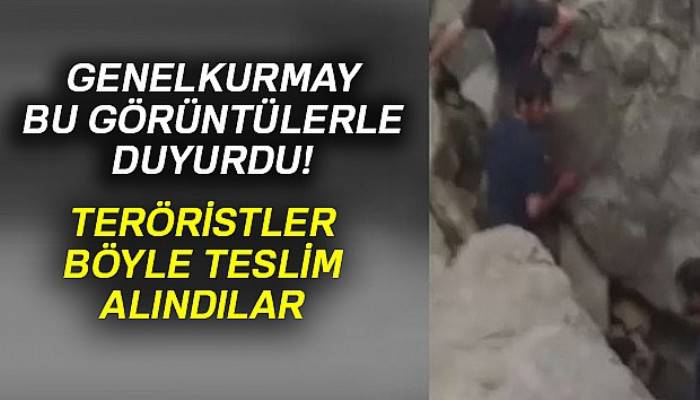 Genelkurmay teslim alınan teröristlerin görüntüsünü paylaştı