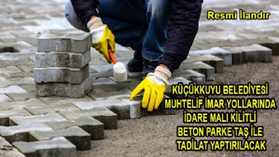 Kilitli beton parke taş ile tadilat yapılacak