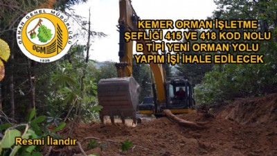Yeni orman yolu yaptırılacak
