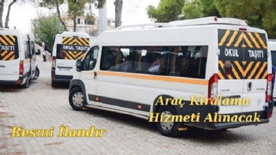 Araç kiralama hizmeti alınacak