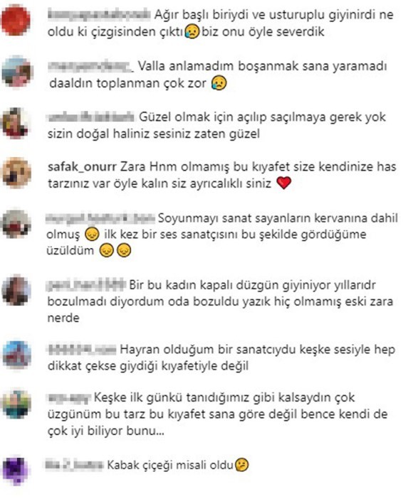 Şarkıcı Zara'ya yapılan yorumlar