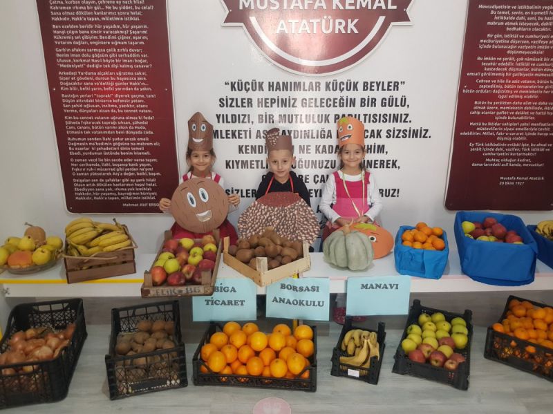 Biga Ticaret Borsası Anaokulu'nda Yerli Malı Haftası