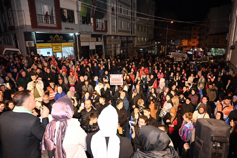 Biga Belediye Başkan Adayı Bülent Erdoğan, İlk Mitinginde Büyük İlgi Gördü