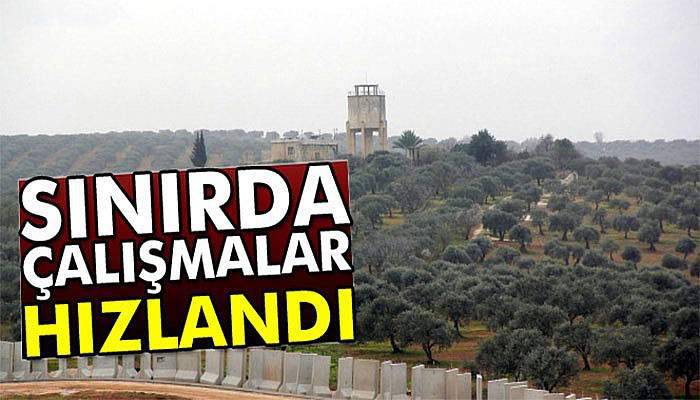 Suriye sınırındaki beton duvar çalışmaları hızlandı