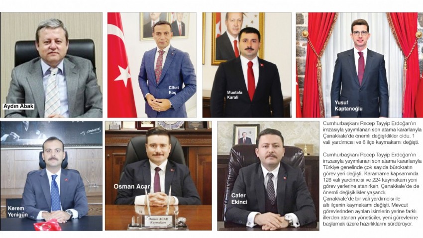 Çanakkale’de Üst Düzey Atamalar:1 Vali Yardımcısı, 6 Yeni Kaymakam