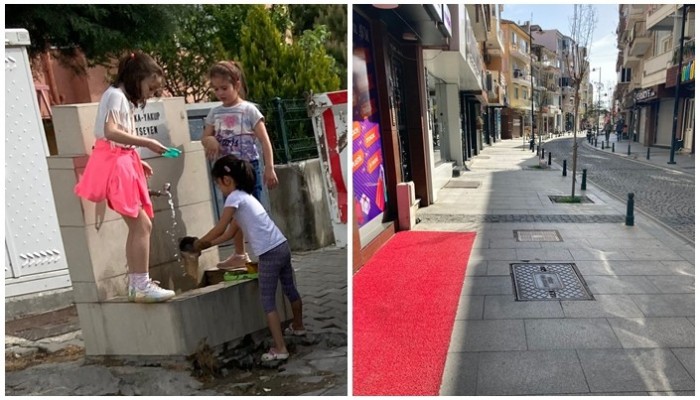Caddeler boş, sokaklar dolu