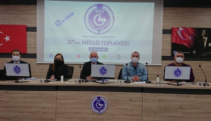 BİGA TSO 2021 yılının ilk meclis toplantısını yaptı