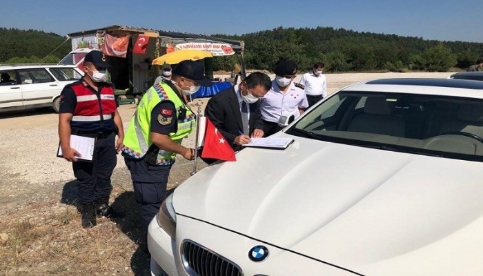 Vali Aktaş, Yenice Jandarma uygulama noktasını ziyaret etti