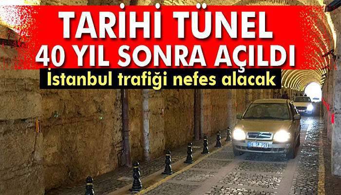 Tarihi tünel açılışıyla trafiğin rahatlaması bekleniyor