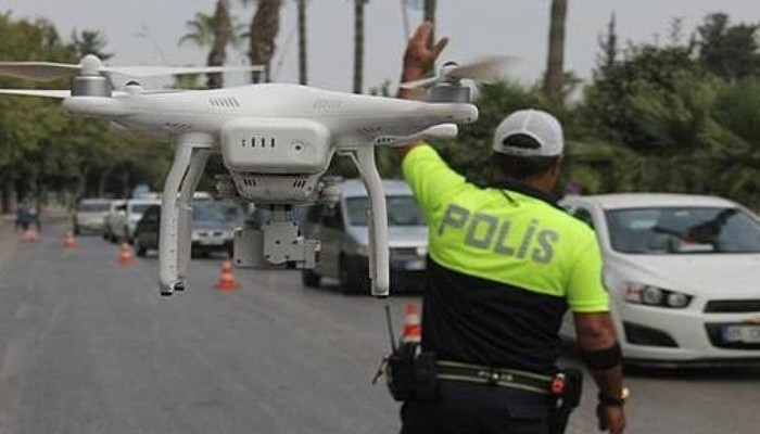  Drone  Destekli Kırmızı Işık İhlali Denetimi Yapıldı                       