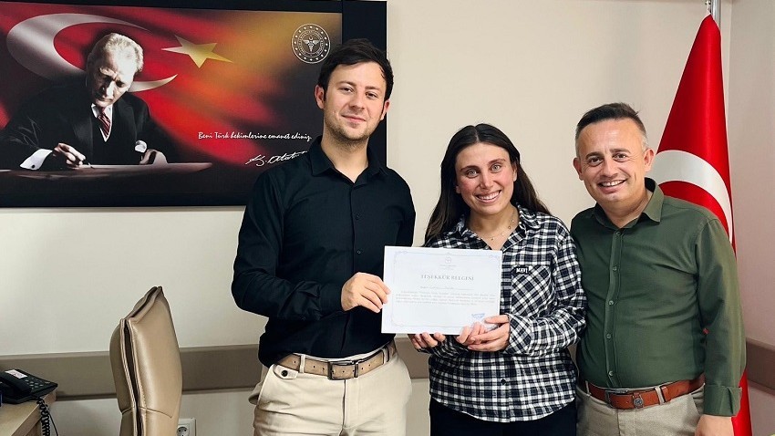 Ezine’de sigara bırakan personellere teşekkür belgesi