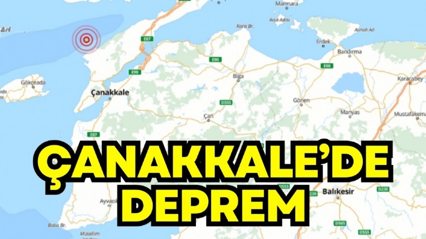 Çanakkale'de deprem