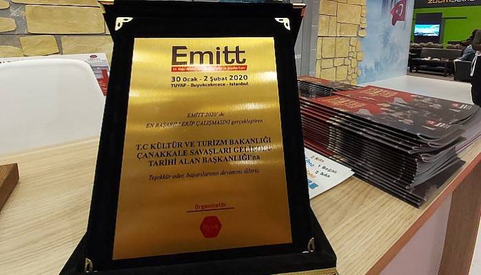 EMITT'te, Tarihi Alan Başkanlığı'na 'En İyi Ekip Çalışması' plaketi verildi