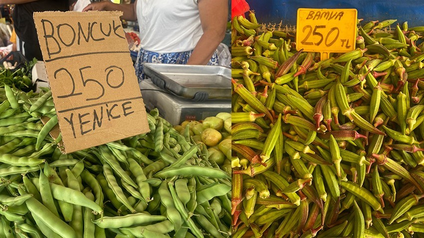 Pazarda Bamya ve Fasulye 250 Liraya Kadar Çıktı