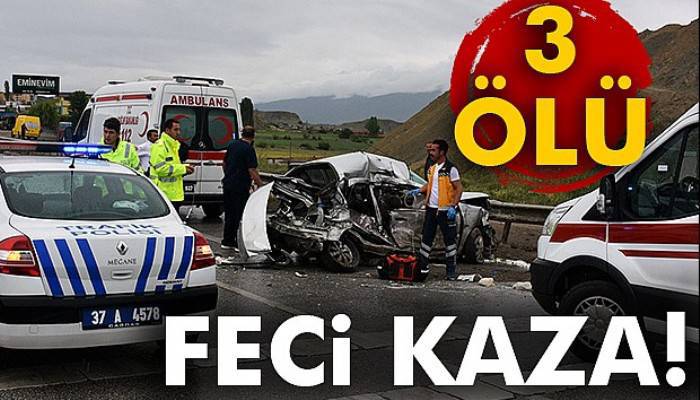 Kastamonu'da feci kaza! Otomobil takla attı: 3 ölü