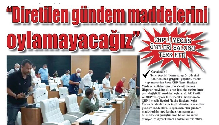 CHP'li meclis üyeleri salonu terk etti