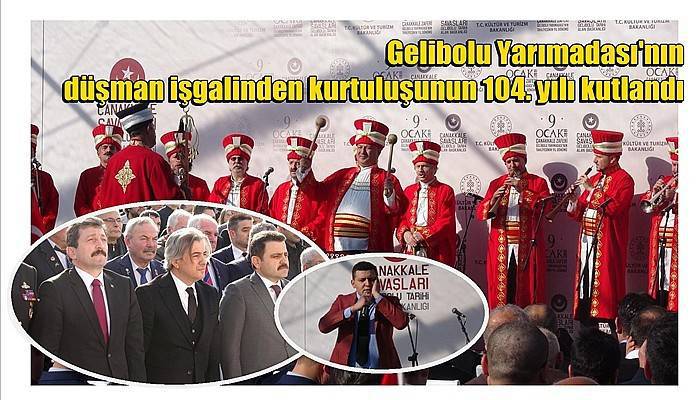 Gelibolu Yarımadası'nın düşman işgalinden kurtuluşunun 104. yılı kutlandı (VİDEO)