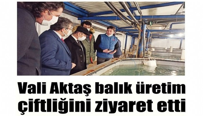 Vali Aktaş balık üretim çiftliğini ziyaret etti