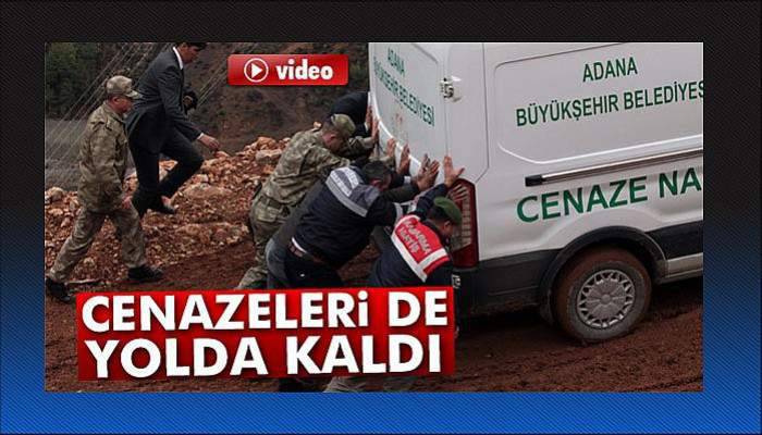 Cenazeleri de yolda kaldı