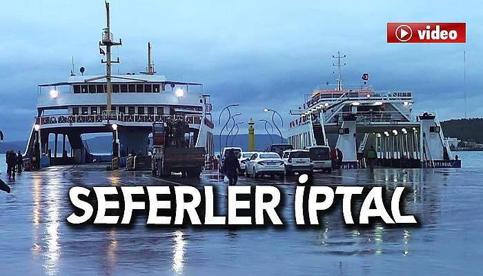 Feribot seferlerine fırtına engeli