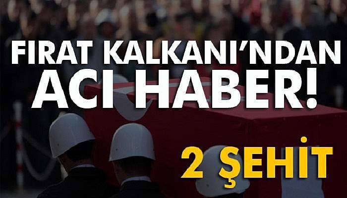 Fırat Kalkanı'ndan acı haber: 2 şehit