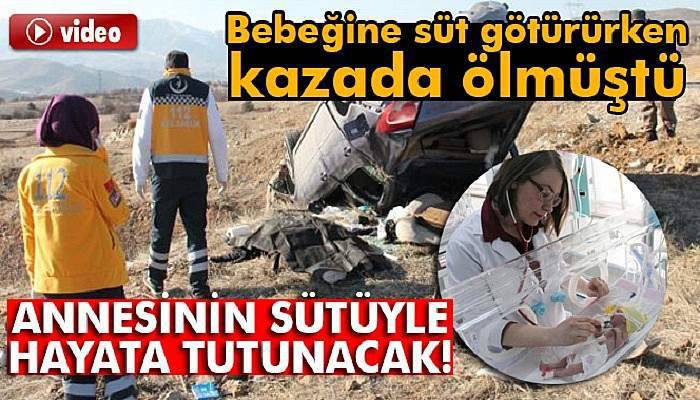 Annesinin sütüyle hayata tutunacak 