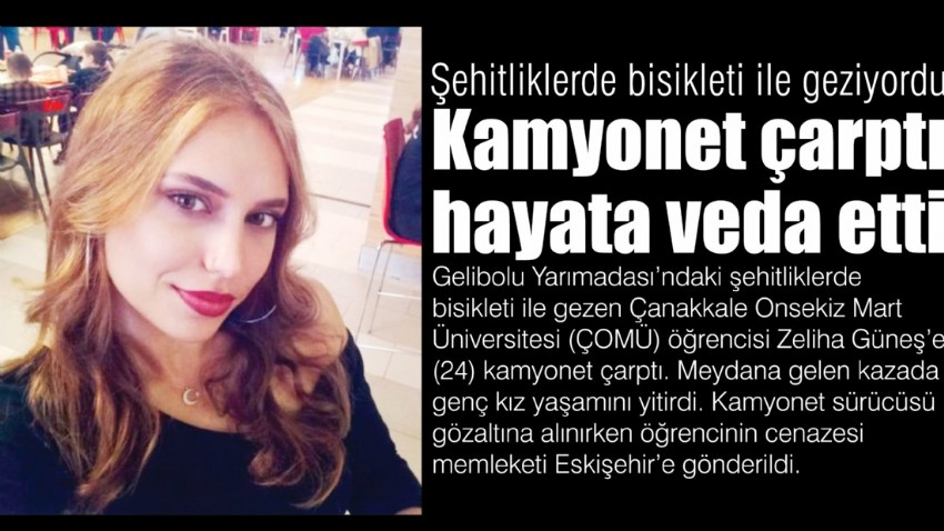 Şehitliklerde bisikleti ile geziyordu kamyonet çarptı, hayata veda etti