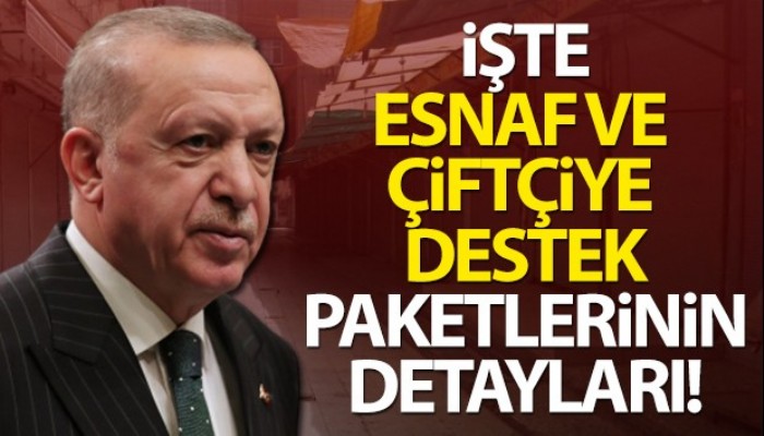 Cumhurbaşkanı Erdoğan, esnaf ve çiftçiye destek paketlerini açıkladı!