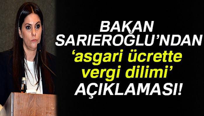 Bakan Sarıeroğlu’ndan 'asgari ücrette vergi dilimi' açıklaması