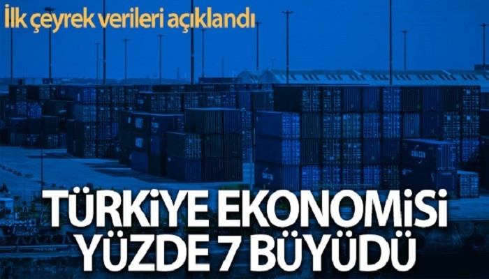 Türkiye ekonomisi ilk çeyrekte yıllık yüzde 7 büyüdü