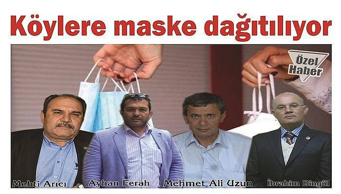 Köylere maske dağıtılıyor